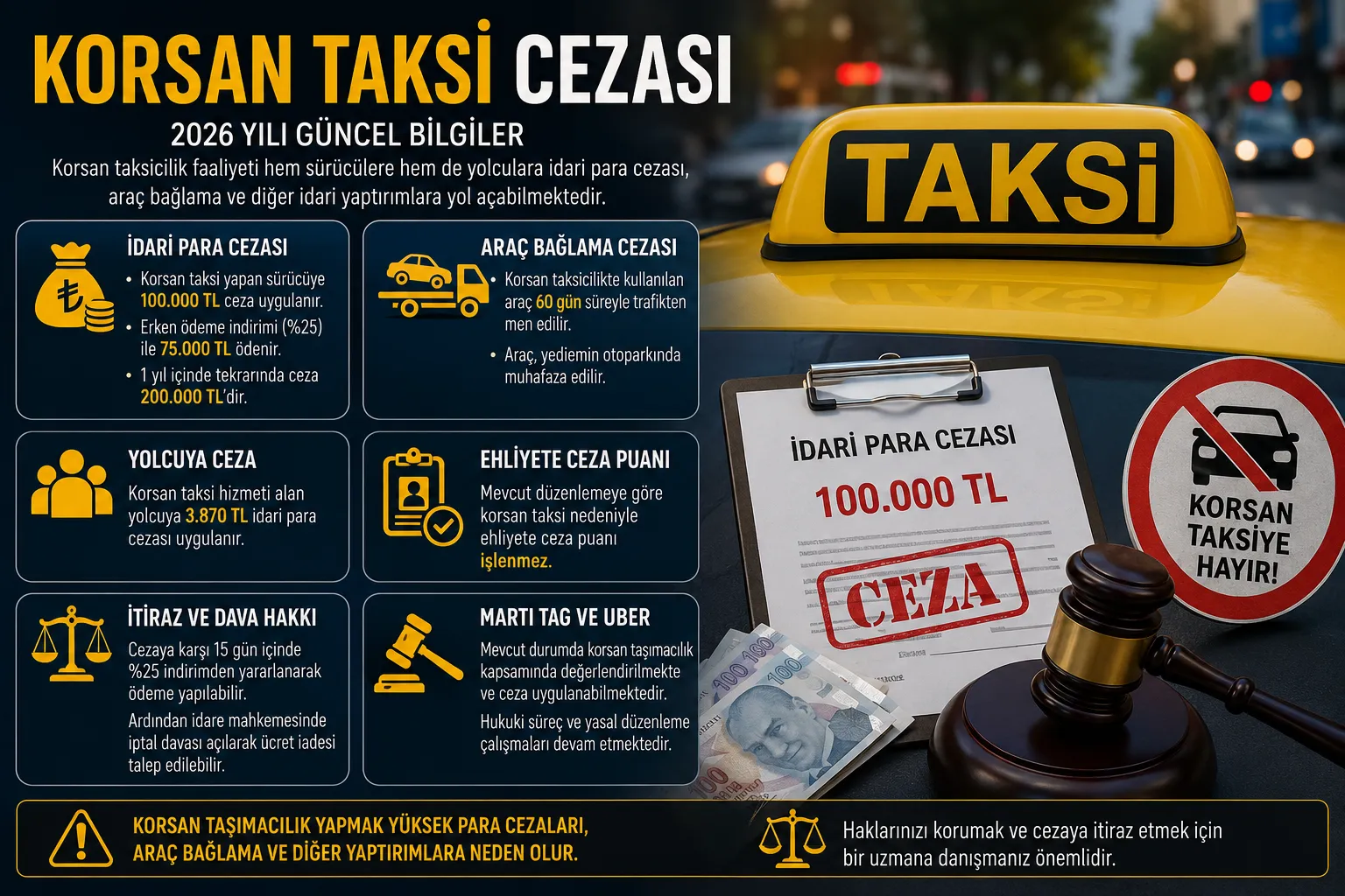 Korsan Taksi Cezası (2026) 2 Korsan Taksi Cezası